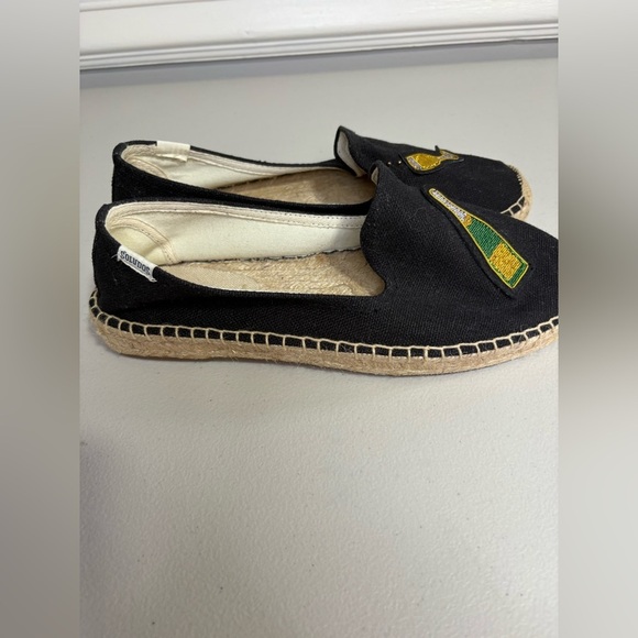 Soludos Cheers Beaded Espadrilles | Black Smoking Slippers | Size 9 - Picture 6 of 13